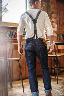 Men &SONS Bottoms & Shorts>Black Leather Braces