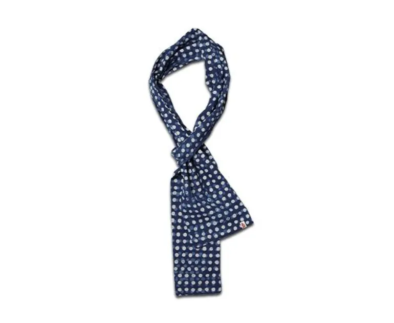 Men &SONS Scarves>Blue Dot Organic Japanese Scarf