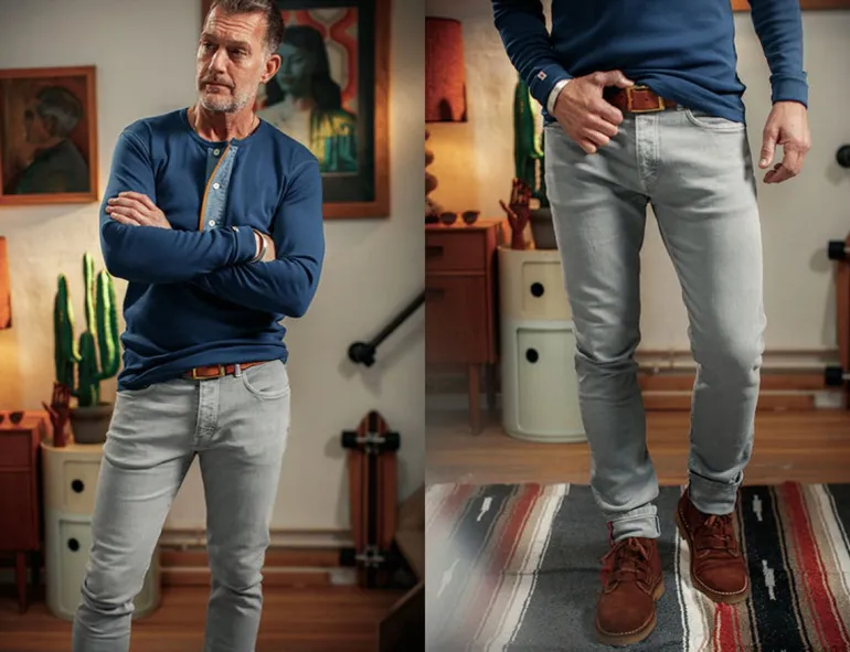 Men &SONS Bottoms & Shorts>Brandon Jeans Grey