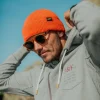 Men &SONS Knitwear>Bright Orange Atlantic Watch Cap / Beanie