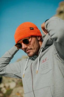 Men &SONS Knitwear>Bright Orange Atlantic Watch Cap / Beanie