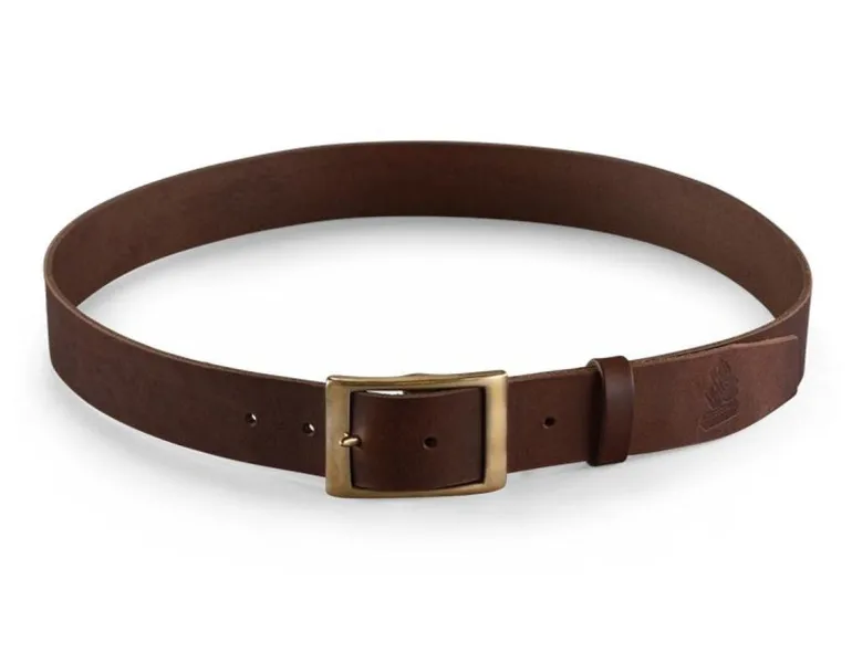 Men &SONS Leather Goods>Brown Leather Belt