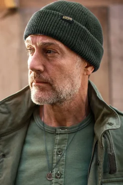 Men &SONS Knitwear>Forest Green Atlantic Watch Cap / Beanie