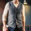 Men &SONS Waistcoats>Grey Lincoln Waistcoat / Vest
