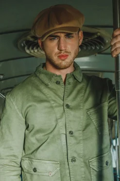 Men &SONS Knitwear>Jackson Traditional Baker Boy Hat - Tan