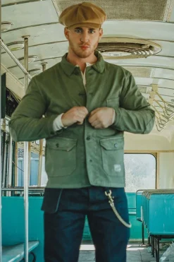 Men &SONS Knitwear>Jackson Traditional Baker Boy Hat - Tan