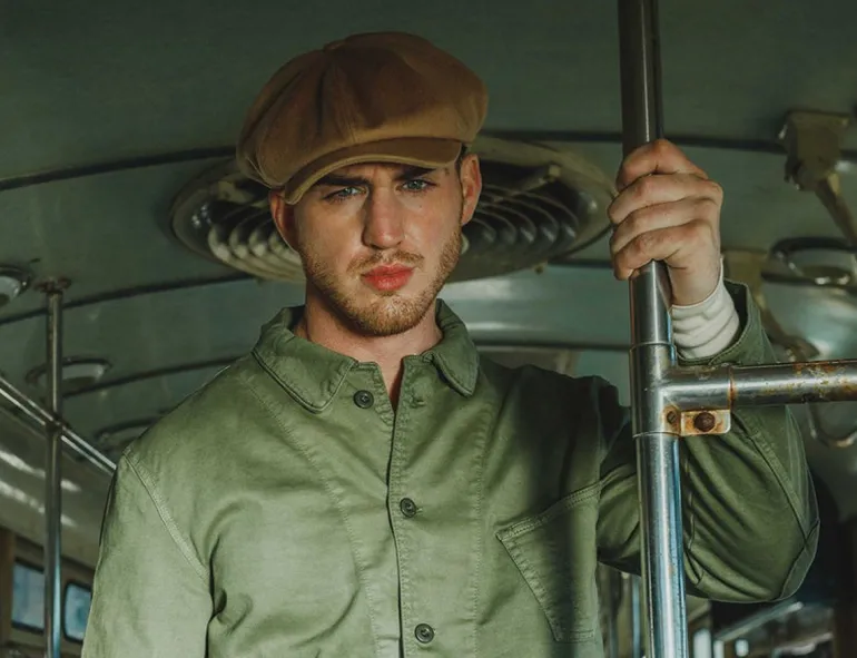 Men &SONS Knitwear>Jackson Traditional Baker Boy Hat - Tan