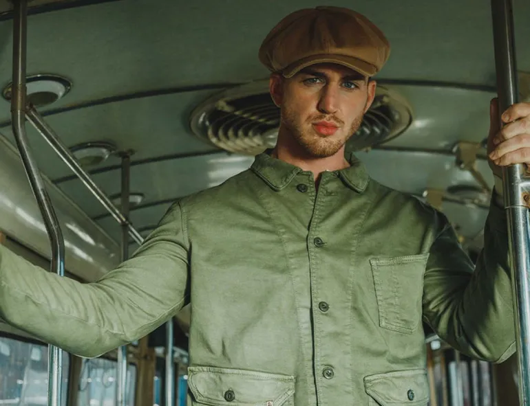 Men &SONS Knitwear>Jackson Traditional Baker Boy Hat - Tan