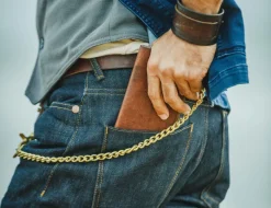 Men &SONS Leather Goods>Leather Watch / Wrist Cuff Brown