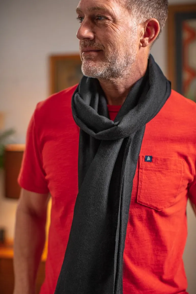 Men &SONS Knitwear>Outlaw Scarf Black