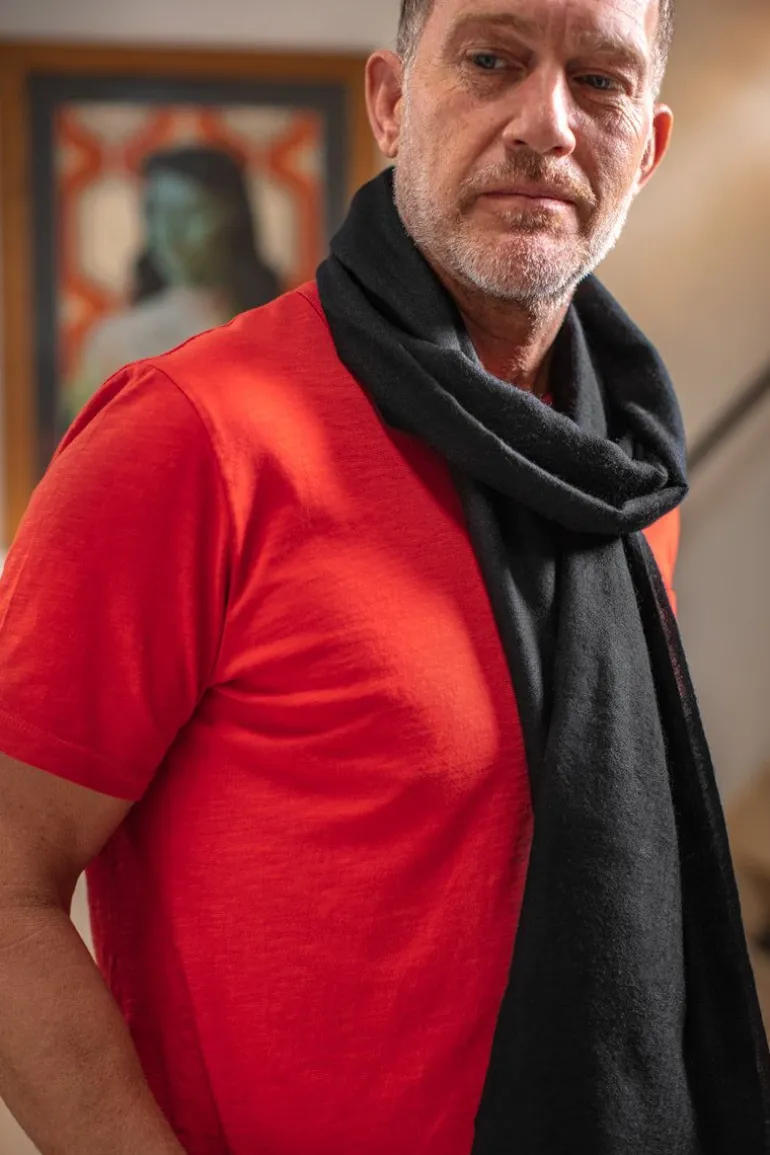 Men &SONS Knitwear>Outlaw Scarf Black