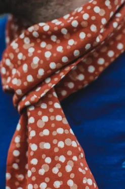 Men &SONS Scarves>Rust Dot Japanese Scarf