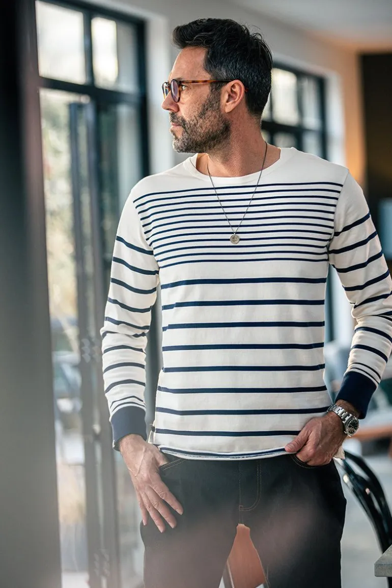 Men &SONS Tops>21 Breton Long Sleeve Top