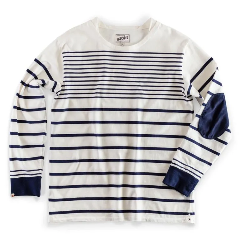 Men &SONS Tops>21 Breton Long Sleeve Top