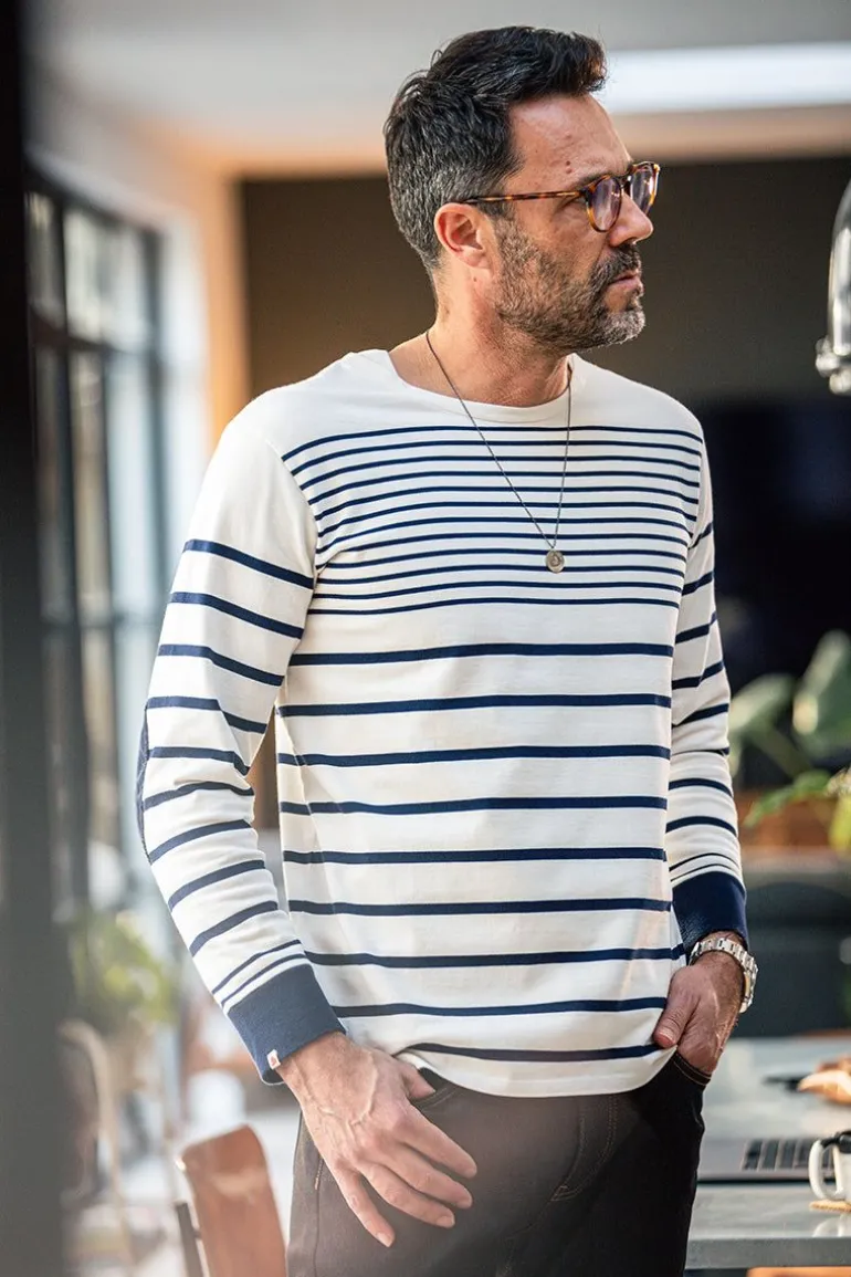 Men &SONS Tops>21 Breton Long Sleeve Top