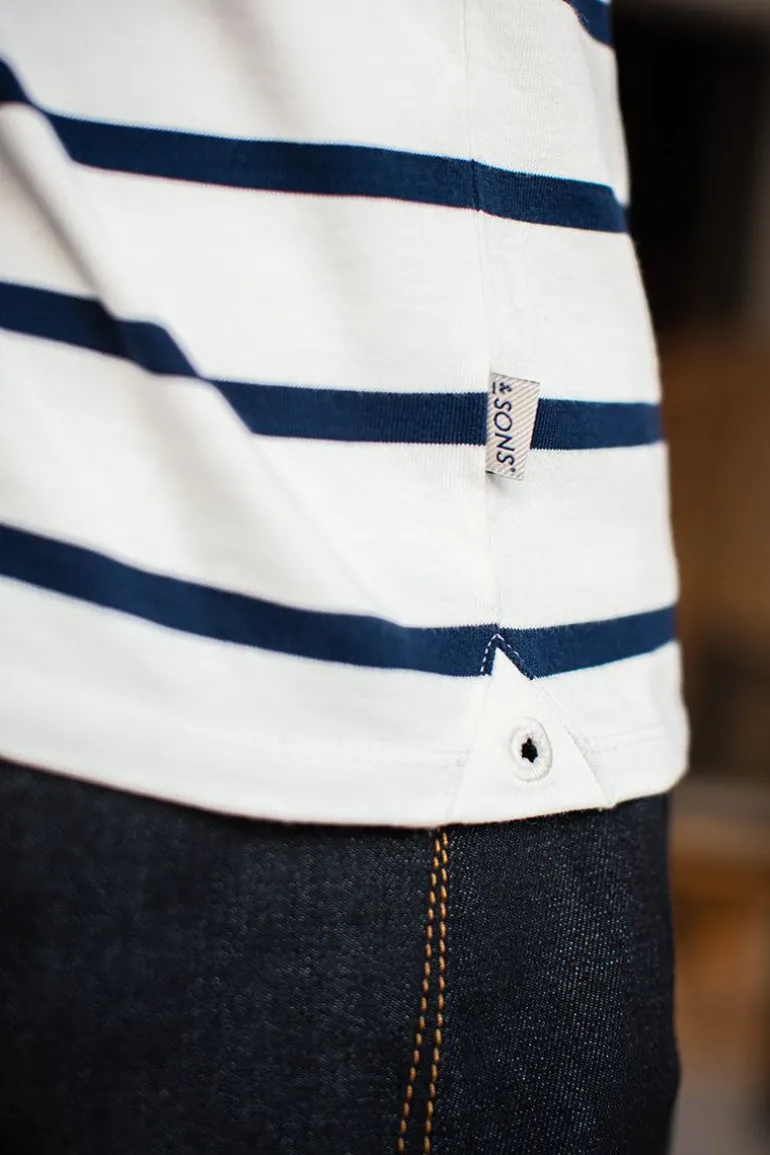 Men &SONS Tops>21 Breton Long Sleeve Top