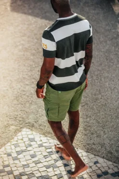 Men &SONS Tops>75 T-Shirt Black Stripe