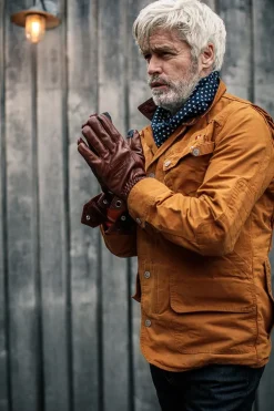 Men &SONS Leather Goods>Adventure Gloves Oxblood Brown