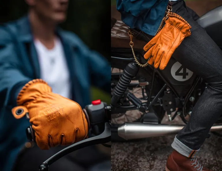 Men &SONS Leather Goods>Adventure Gloves Tan
