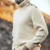 Men &SONS Jackets & Coats>Ahab Submariner Rollneck Jumper Ecru