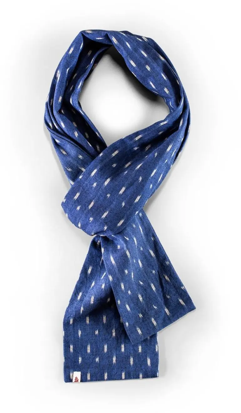 Men &SONS Scarves>Blue Star Dot Scarf