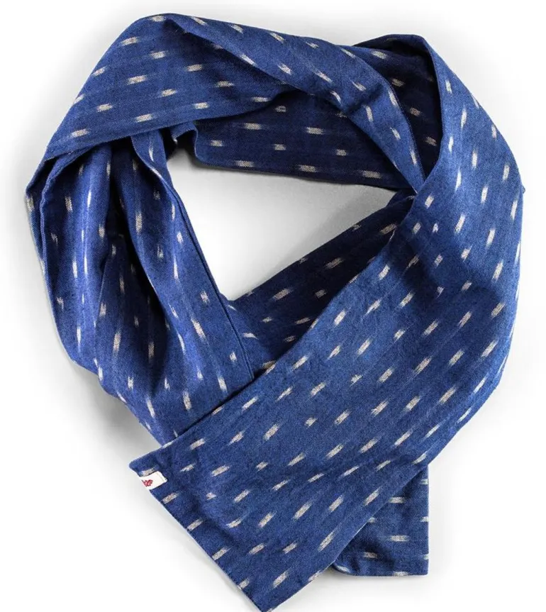 Men &SONS Scarves>Blue Star Dot Scarf