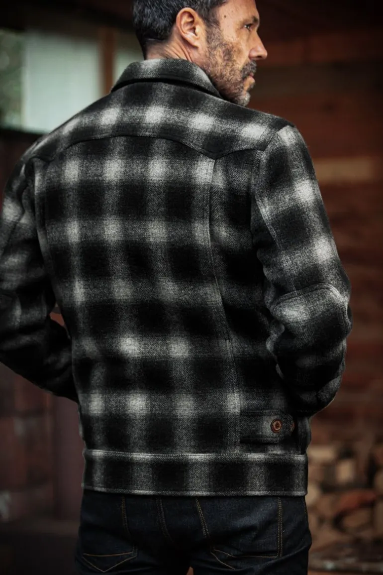Men &SONS Jackets & Coats>Cab Coat Grey Check