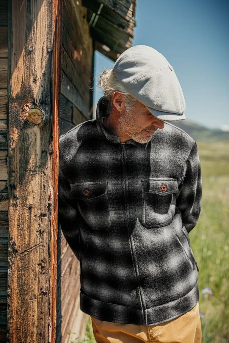 Men &SONS Jackets & Coats>Cab Coat Grey Check