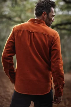 Men &SONS Tops>Cloud Shirt Rust