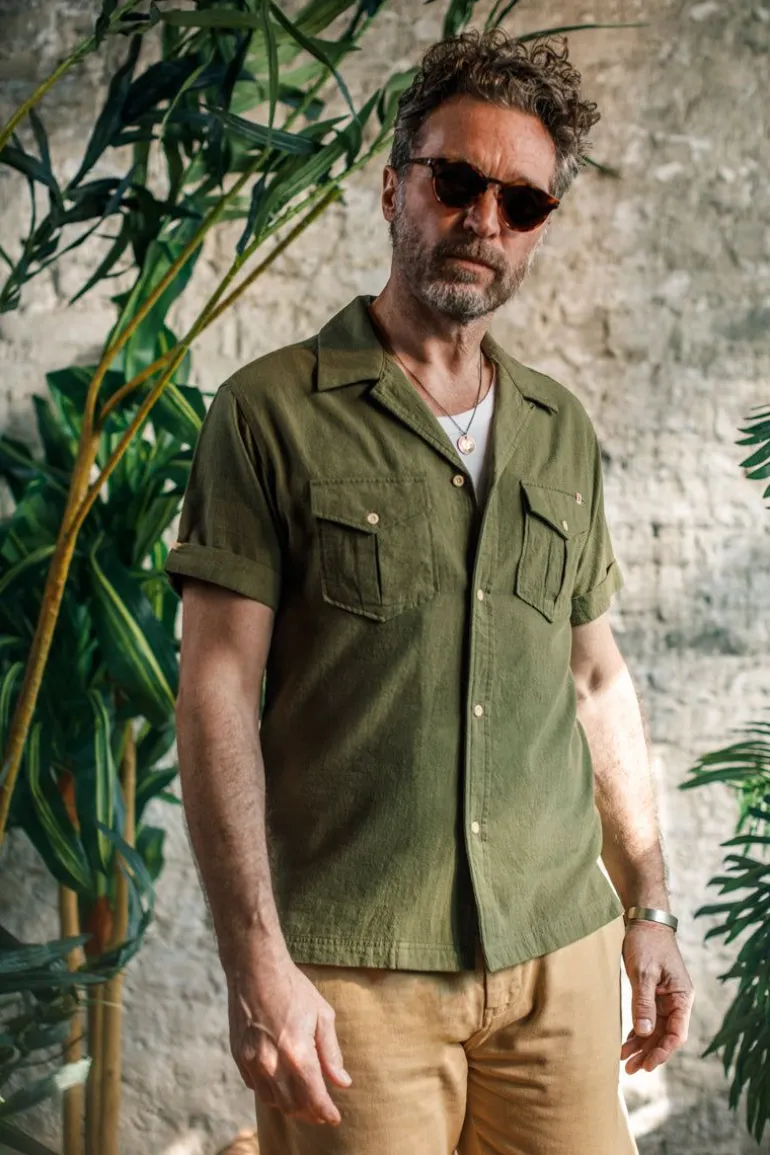 Men &SONS Tops>Coast Shirt Army Green