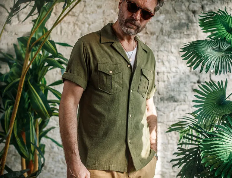 Men &SONS Tops>Coast Shirt Army Green