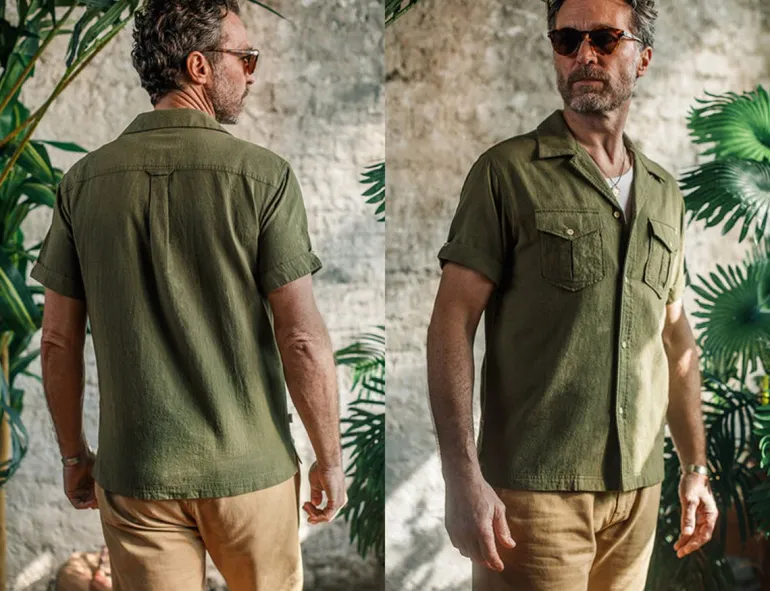 Men &SONS Tops>Coast Shirt Army Green