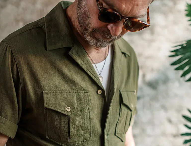 Men &SONS Tops>Coast Shirt Army Green