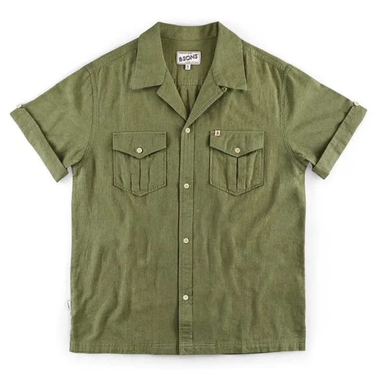 Men &SONS Tops>Coast Shirt Army Green