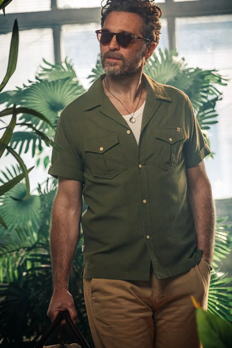 Men &SONS Tops>Coast Shirt Army Green