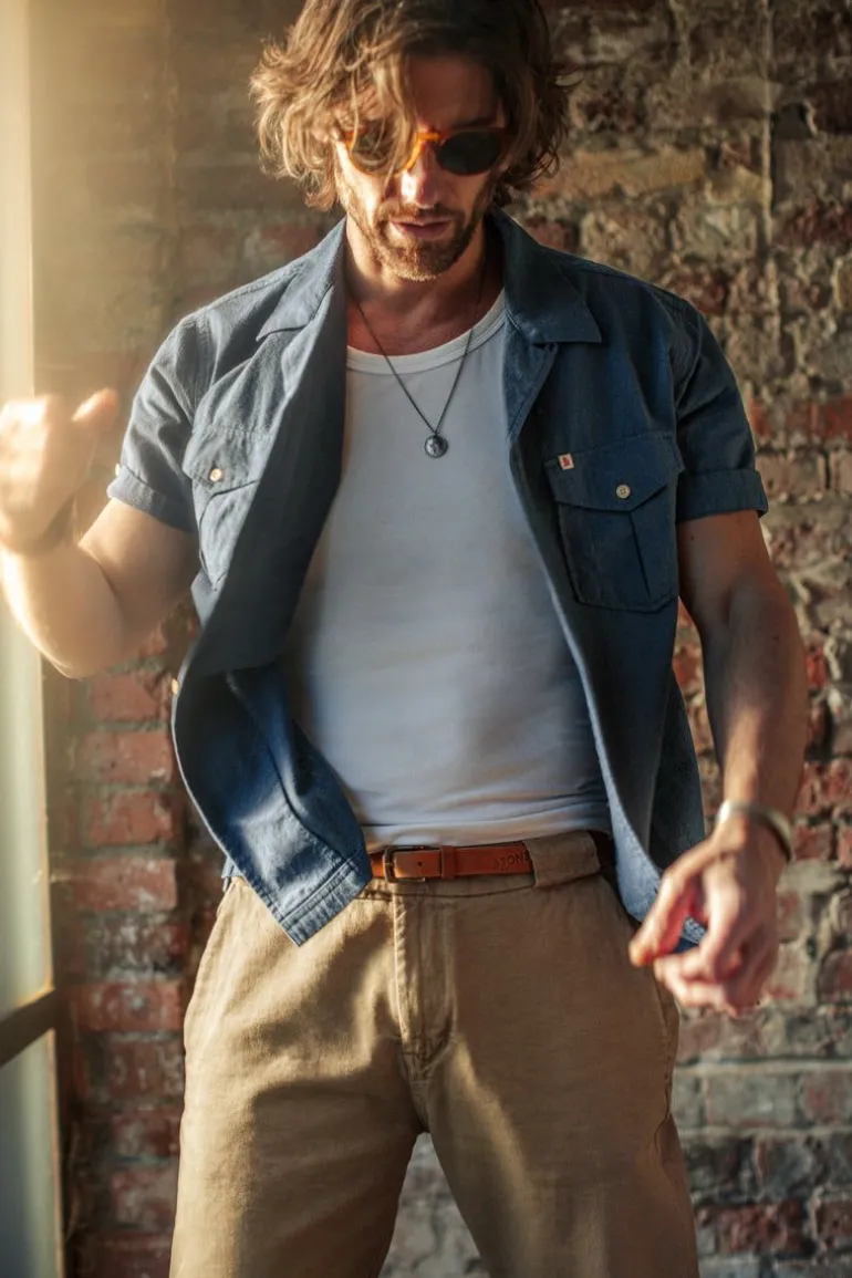 Men &SONS Tops>Coast Shirt Navy