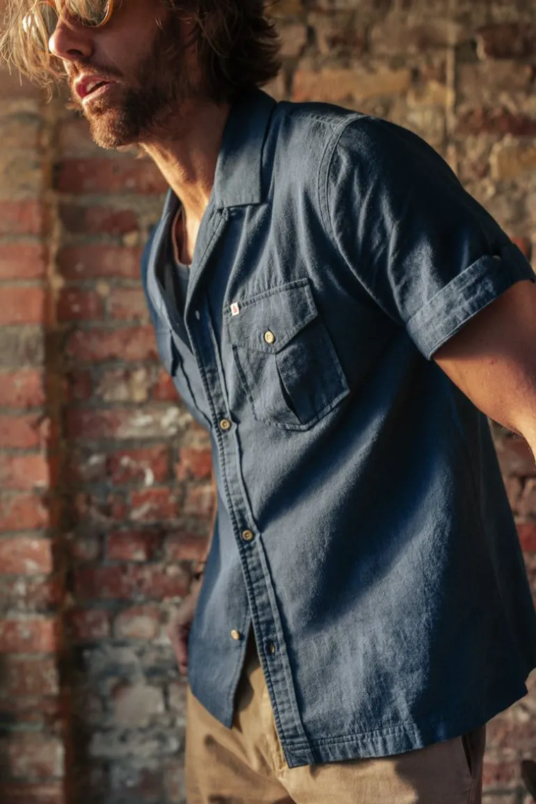 Men &SONS Tops>Coast Shirt Navy