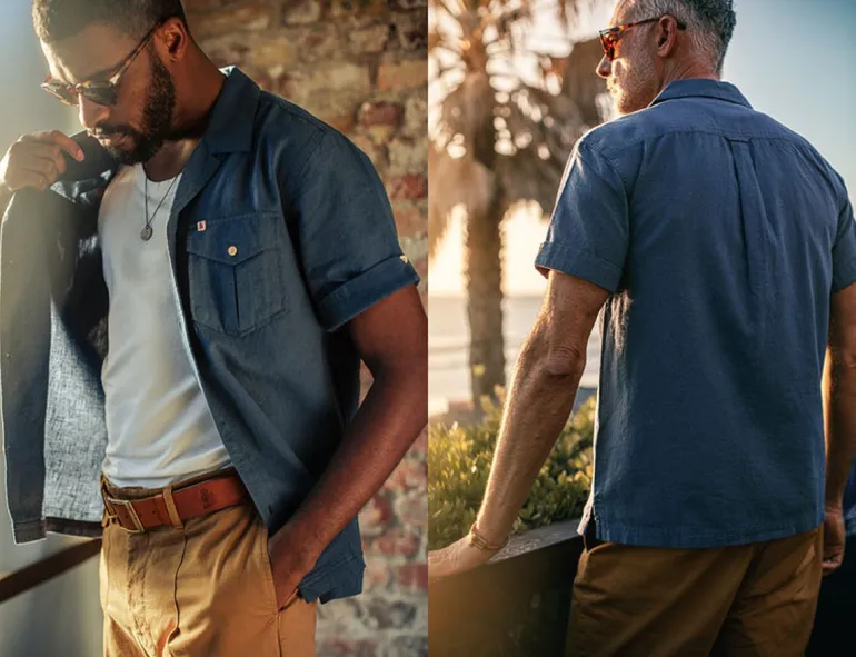 Men &SONS Tops>Coast Shirt Navy