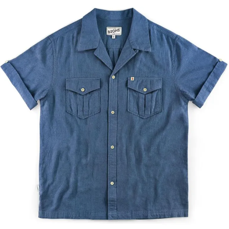 Men &SONS Tops>Coast Shirt Navy