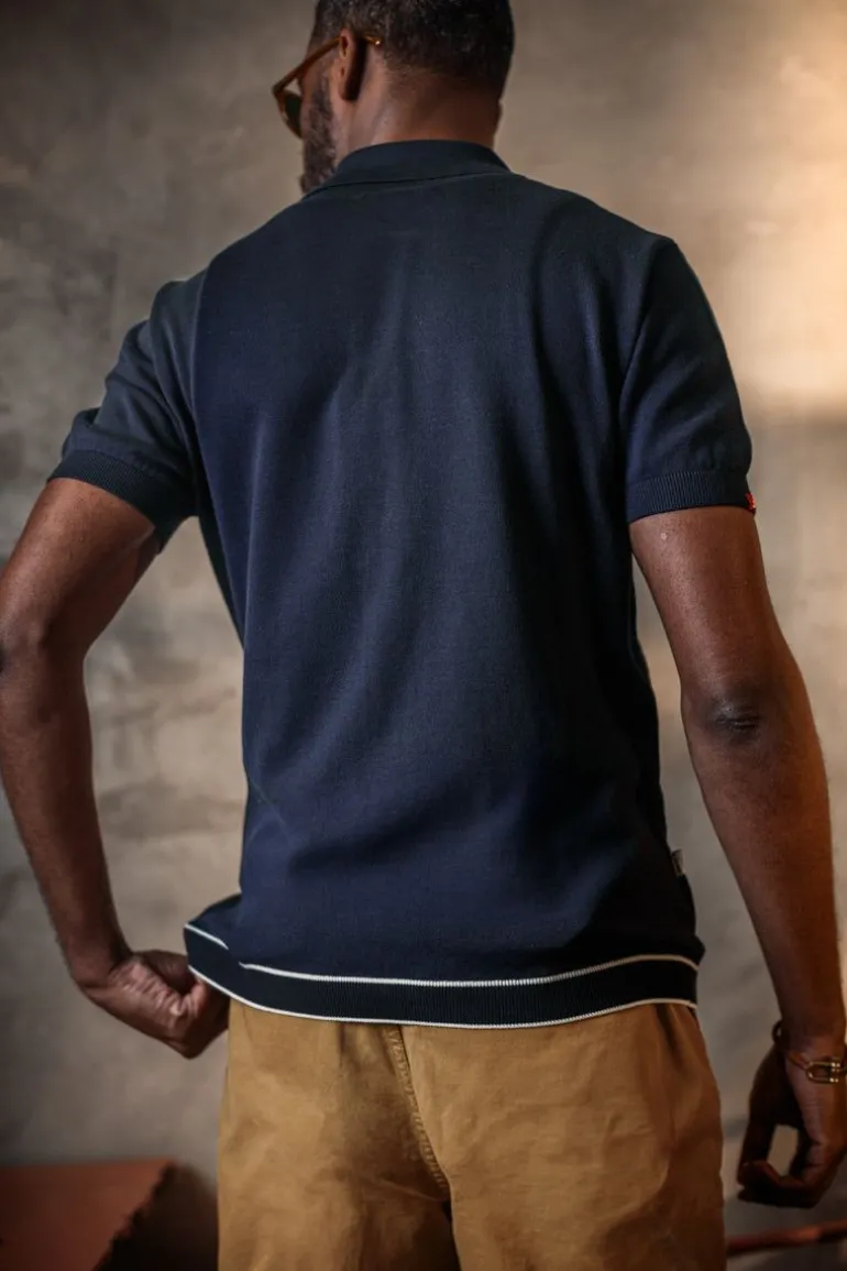 Men &SONS Tops>Dean Polo Navy