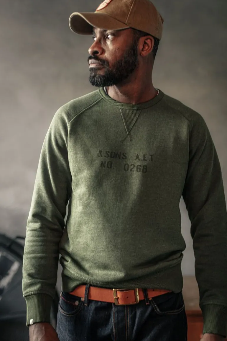 Men &SONS Jackets & Coats>Deck Sweatshirt Surplus Green