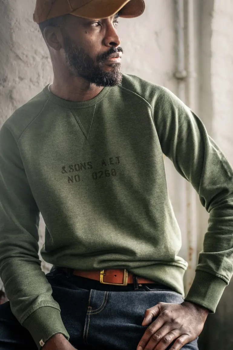 Men &SONS Jackets & Coats>Deck Sweatshirt Surplus Green