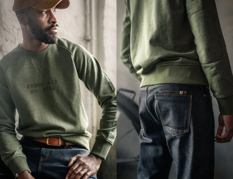 Men &SONS Jackets & Coats>Deck Sweatshirt Surplus Green