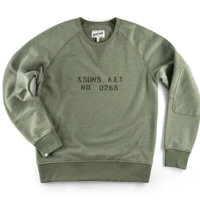 Men &SONS Jackets & Coats>Deck Sweatshirt Surplus Green