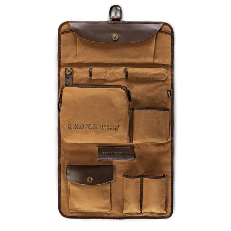 Men &SONS Essentials>Essentials Toilet Bag Tan