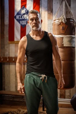 Men &SONS Tops>Essentials Vest Black