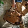 Men &SONS Leather Goods>Getaway Bag Tan