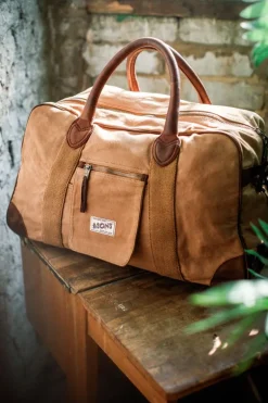 Men &SONS Leather Goods>Getaway Bag Tan