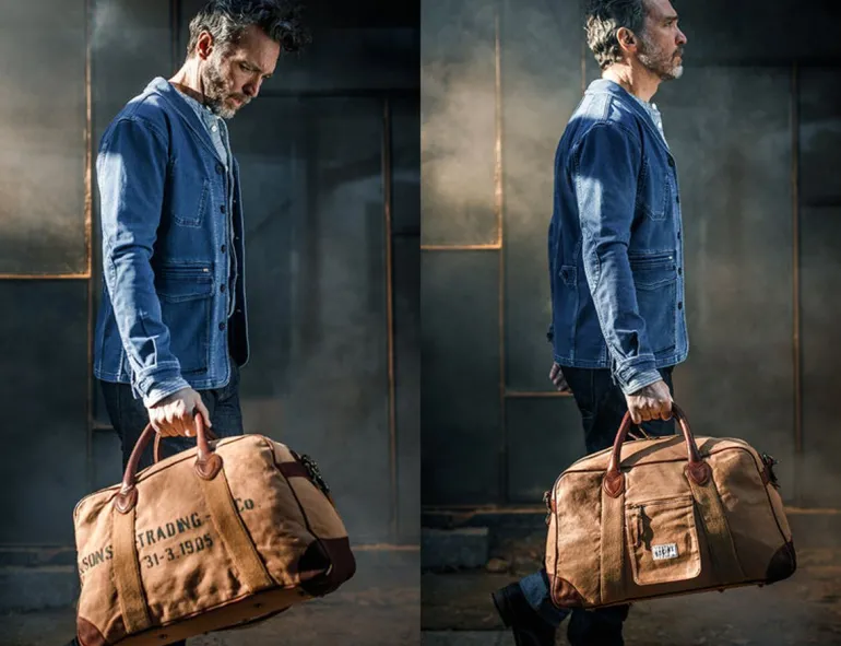 Men &SONS Leather Goods>Getaway Bag Tan