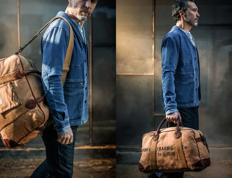 Men &SONS Leather Goods>Getaway Bag Tan